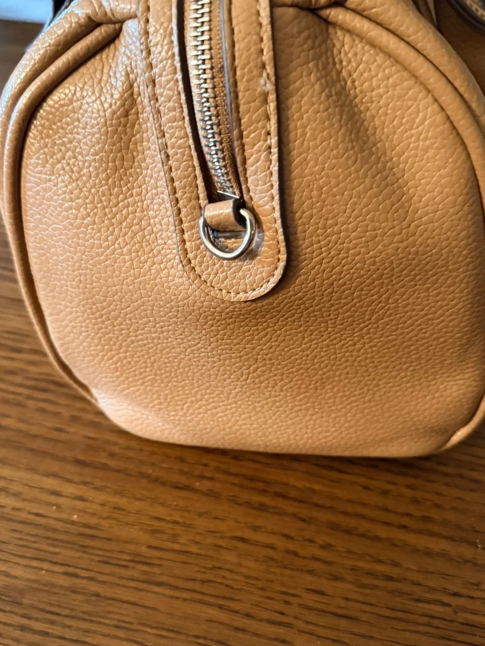 Steve Madden Tan Pebbled Leather Satchel Handbag -